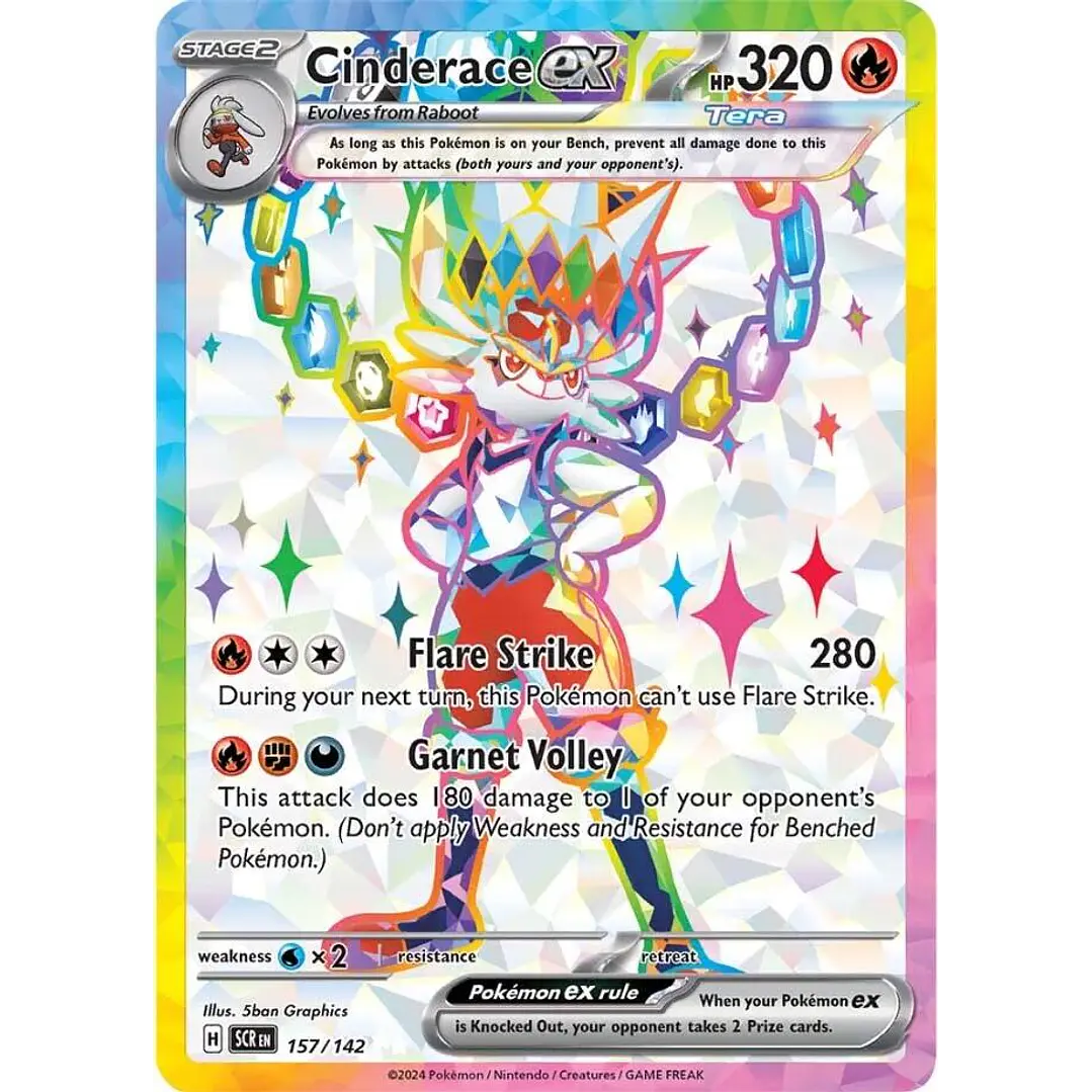 Cinderace ex #157/142 Pokémon Stellar Crown 1