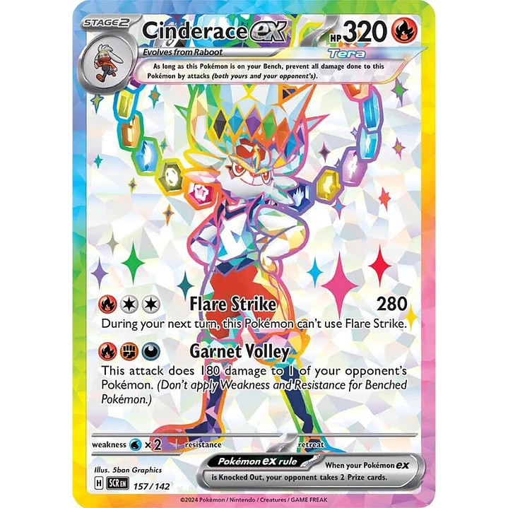 Cinderace ex #157/142 Pokémon Stellar Crown 1