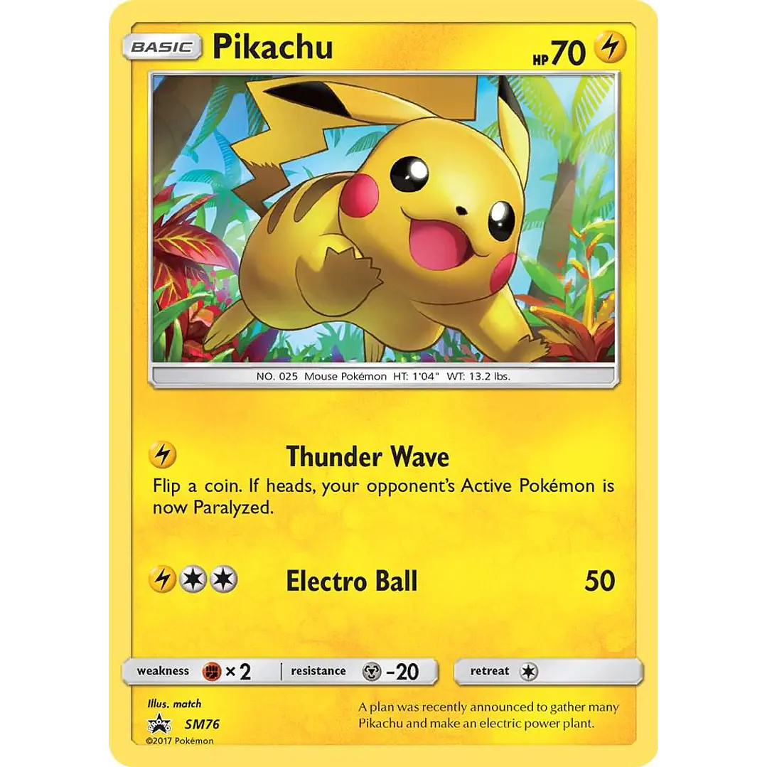 Pikachu #SM76 Pokémon Promo 1