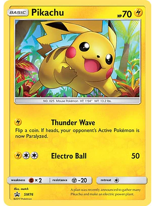 Pikachu #SM76 Pokémon Promo