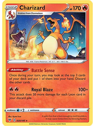 Charizard #25/185 Pokémon Vivid Voltage