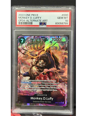 Monkey.D.Luffy [Alternate Art] OP04-090 (PSA 10)