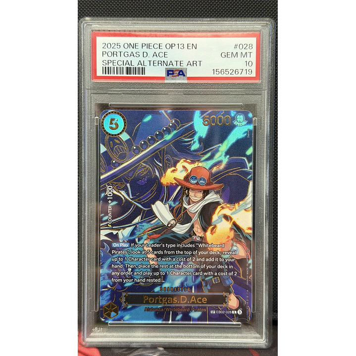 Portgas.D.Ace [SP] EB02-028 (PSA 10) 1