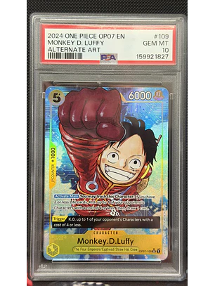Monkey.D.Luffy [Alternate Art] OP07-109 (PSA 10)