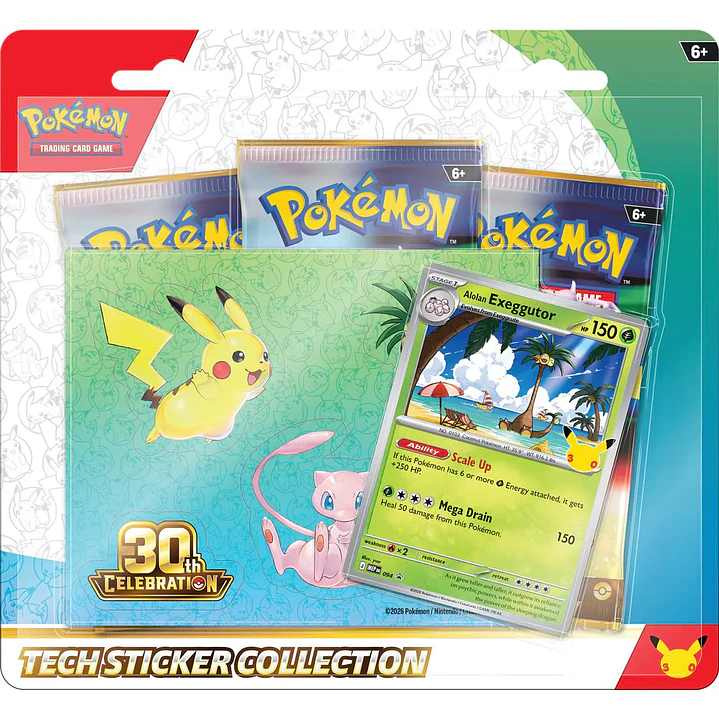 [PREVENTA 16/09/2026] POKÉMON TCG - 30TH CELEBRATION - TECH STICKER COLLECTION (ESPAÑOL) 1