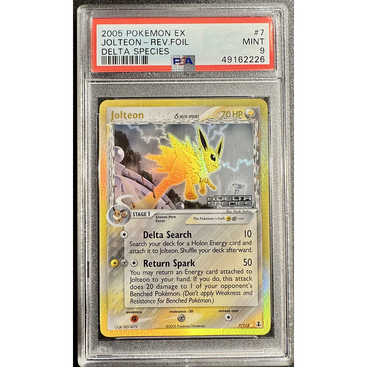 Jolteon [Reverse Holo] #7/113 Pokémon Delta Species (PSA 9) 1