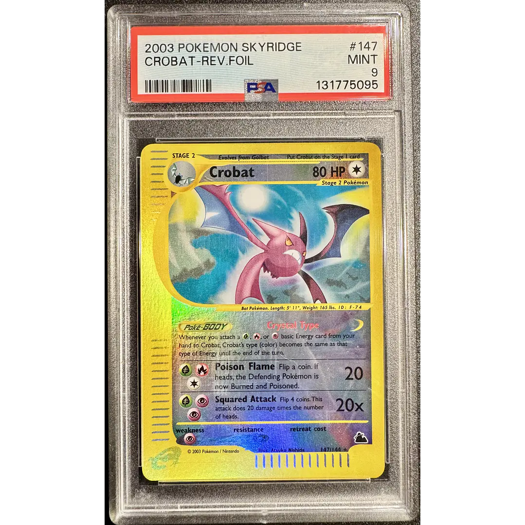 Crobat [Reverse Holo] #147/144 Pokemon Skyridge (PSA 9) 1