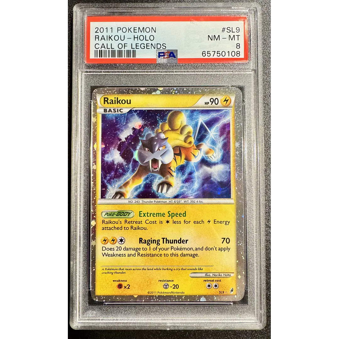 Raikou (Shiny) #SL9 Pokémon Call of Legends (PSA 8) 1