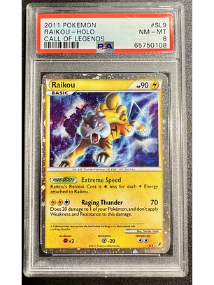 Raikou (Shiny) #SL9 Pokémon Call of Legends (PSA 8)