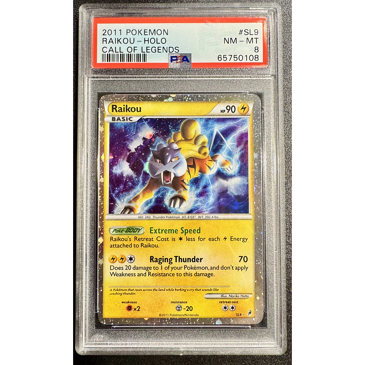 Raikou (Shiny) #SL9 Pokémon Call of Legends (PSA 8) 1