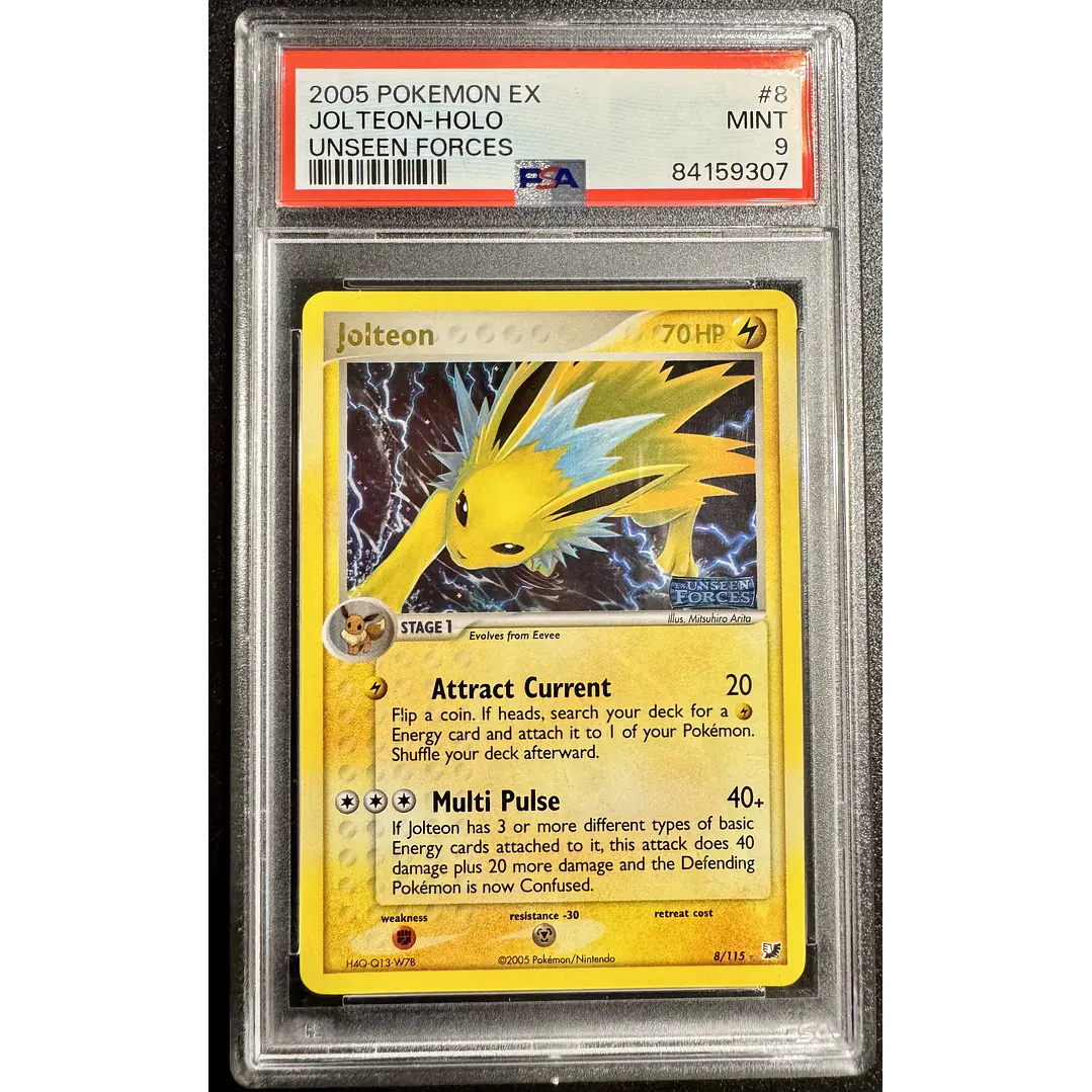 Jolteon [Holo] #8/115 - EX Unseen Forces - Stamped (PSA 9) 1