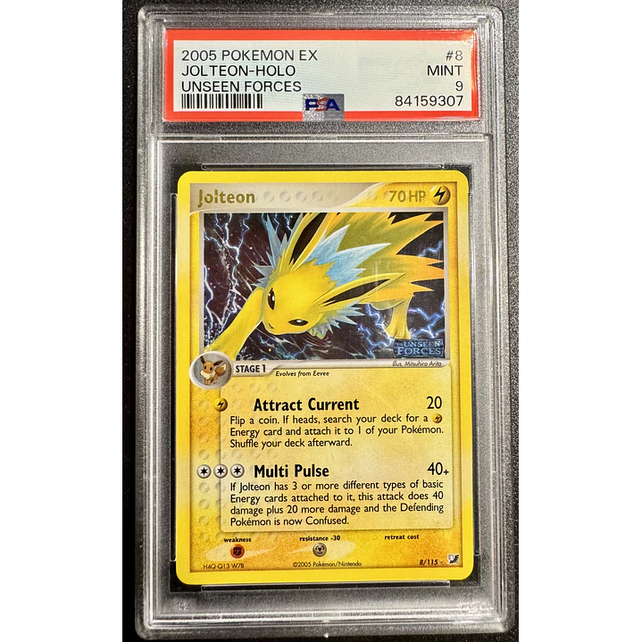 Jolteon [Holo] #8/115 - EX Unseen Forces - Stamped (PSA 9) 1