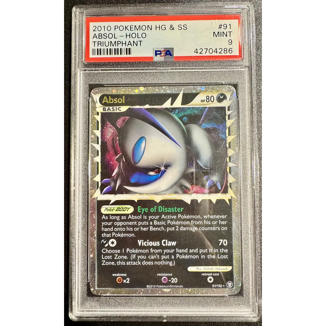 2010 POKEMON ABSOL #91/102-HOLO PRIME (PSA 9) 1