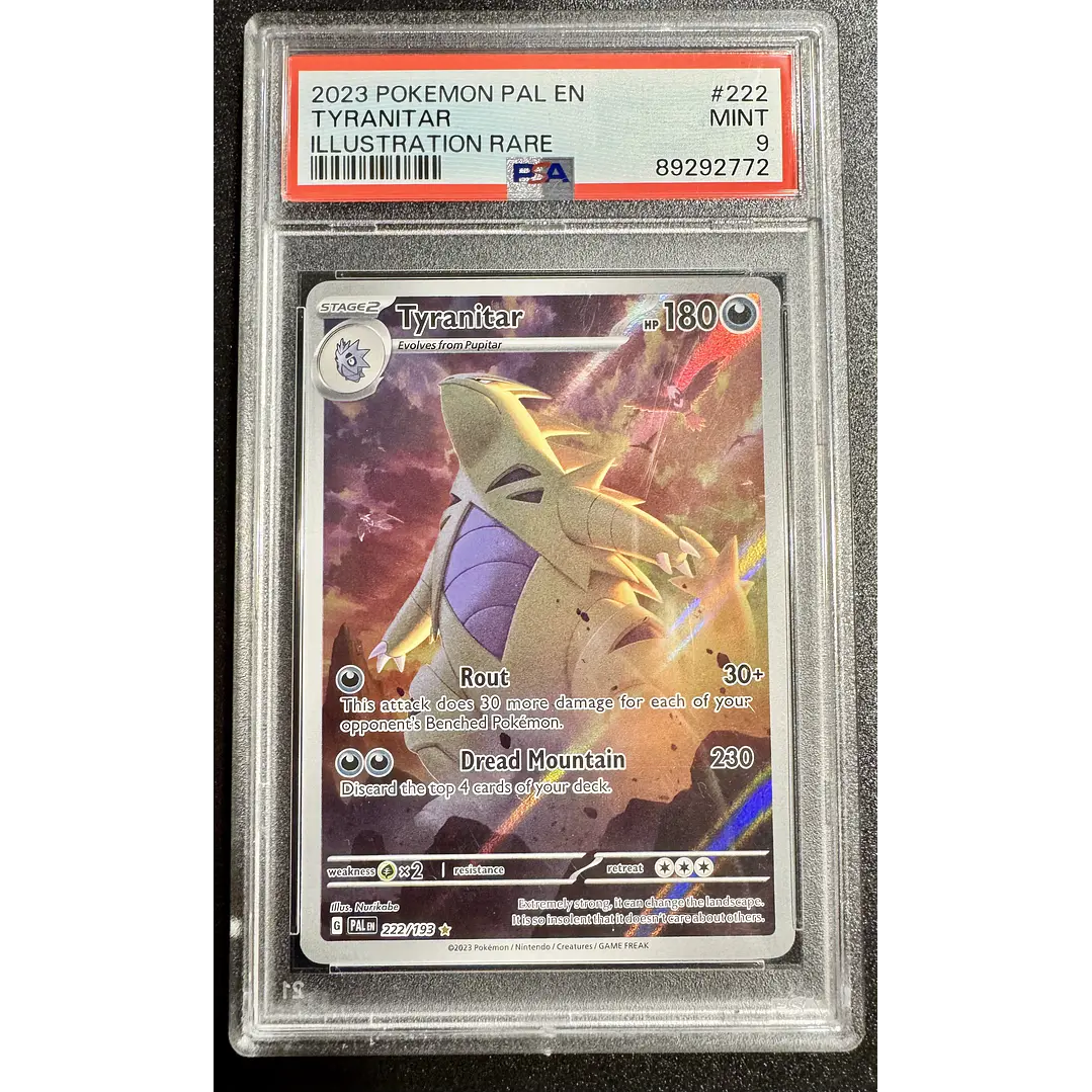 Tyranitar #222/193 Pokémon Paldea Evolved (PSA 9) 1