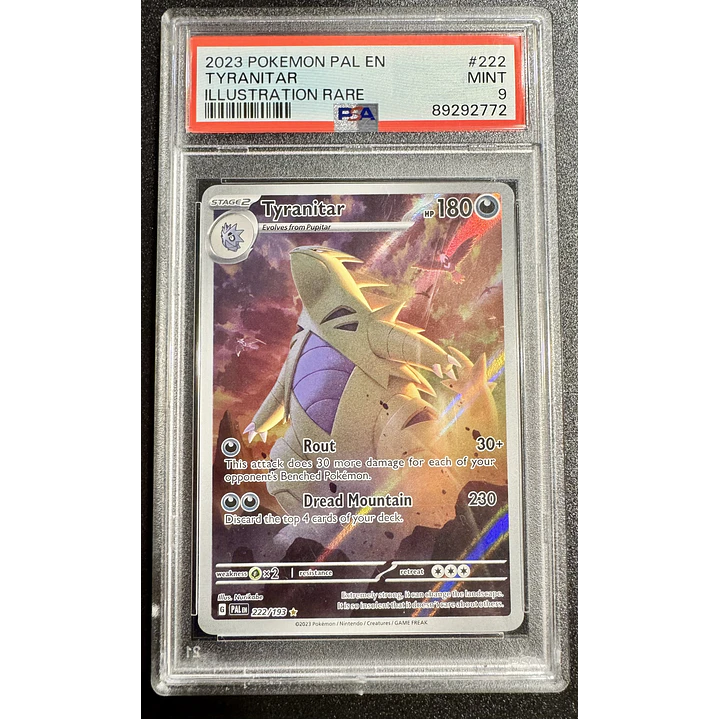 Tyranitar #222/193 Pokémon Paldea Evolved (PSA 9) 1