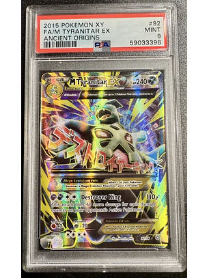 M Tyranitar EX #92/98 Pokémon Ancient Origins (PSA 9)