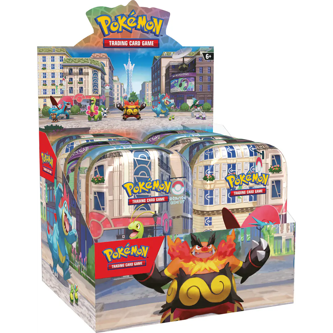 Pokemon TCG Luminose City Mini Tin Display - Ingles 1