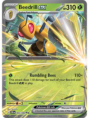 Beedrill ex #3/86 Chaos Rising