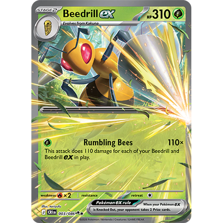 Beedrill ex #3/86 Chaos Rising 1