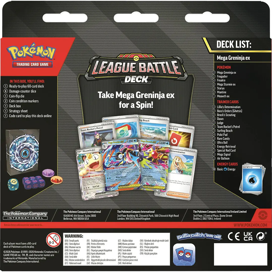 [PREVENTA 13/11/2026] MEGA GRENINJA EX LEAGUE BATTLE DECK (2026) 2