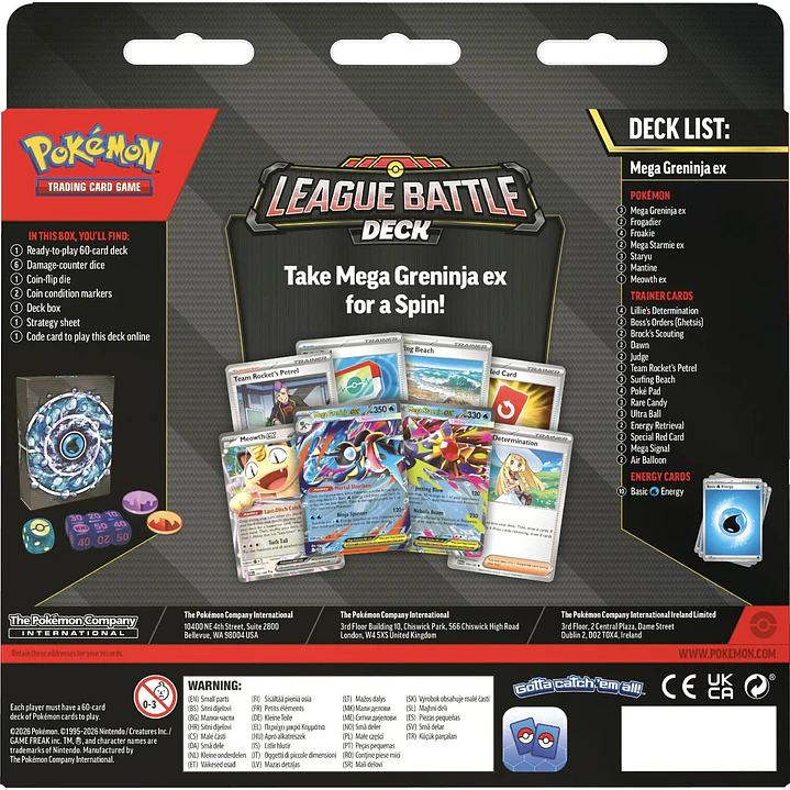 [PREVENTA 13/11/2026] MEGA GRENINJA EX LEAGUE BATTLE DECK (2026) 2