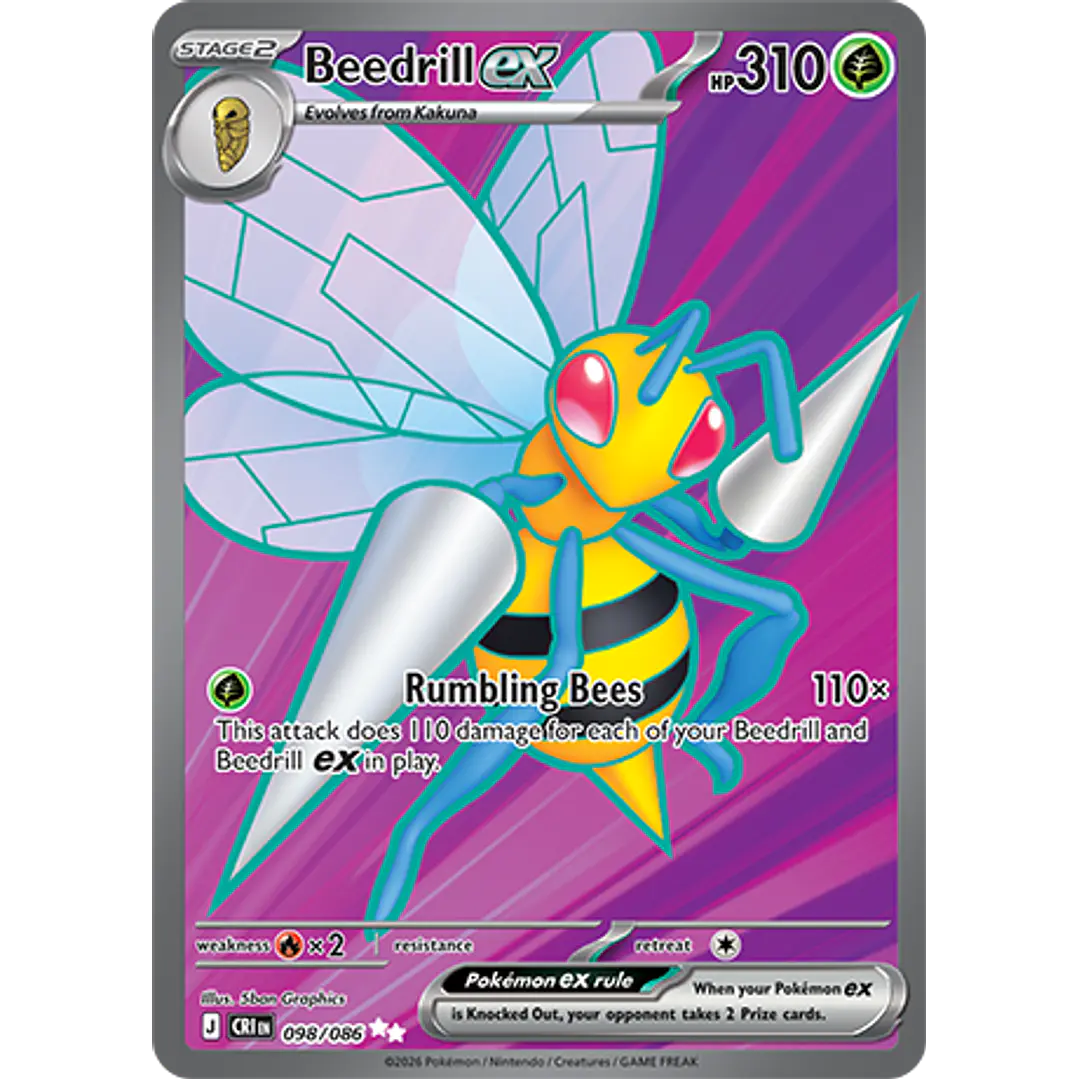 Beedrill ex #98/86 Chaos Rising 1