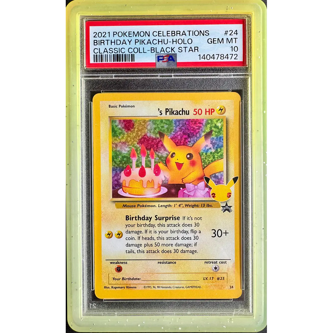 Pikachu Birthday #24 Pokémon Celebrations (PSA 10) 1