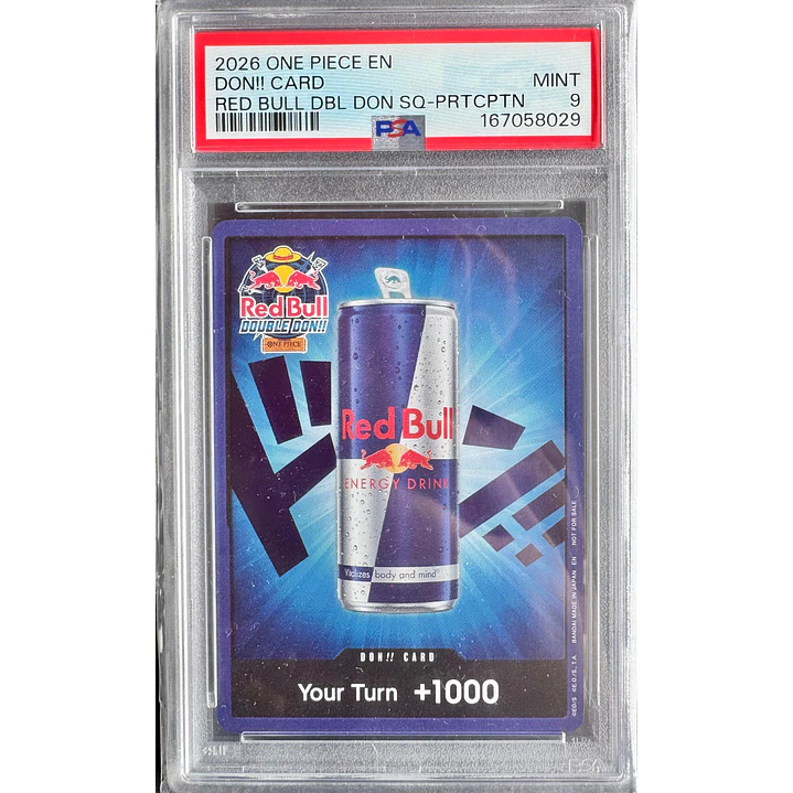 DON!! Card [Red Bull Don!!] One Piece Promo (PSA 9) 1