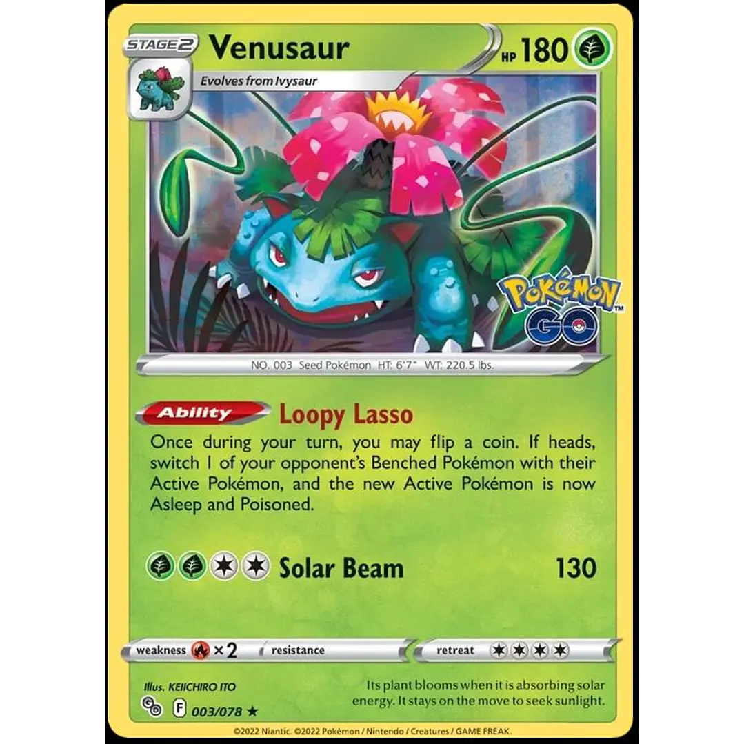 Venusaur [Holo] #3/78 Pokémon Go 1