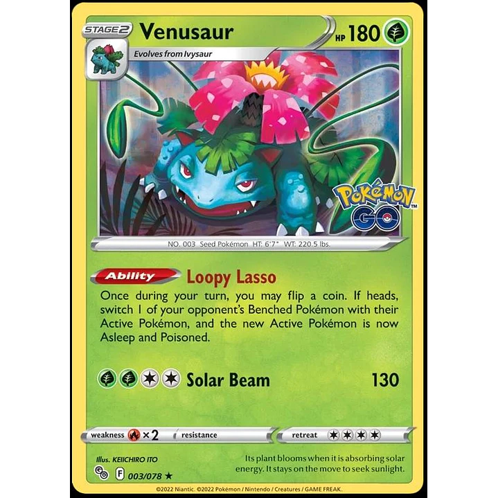 Venusaur [Holo] #3/78 Pokémon Go 1