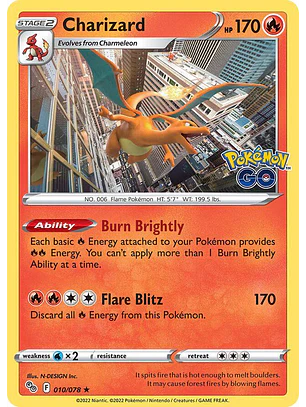 Charizard [Holo] #10/78 Pokémon Go