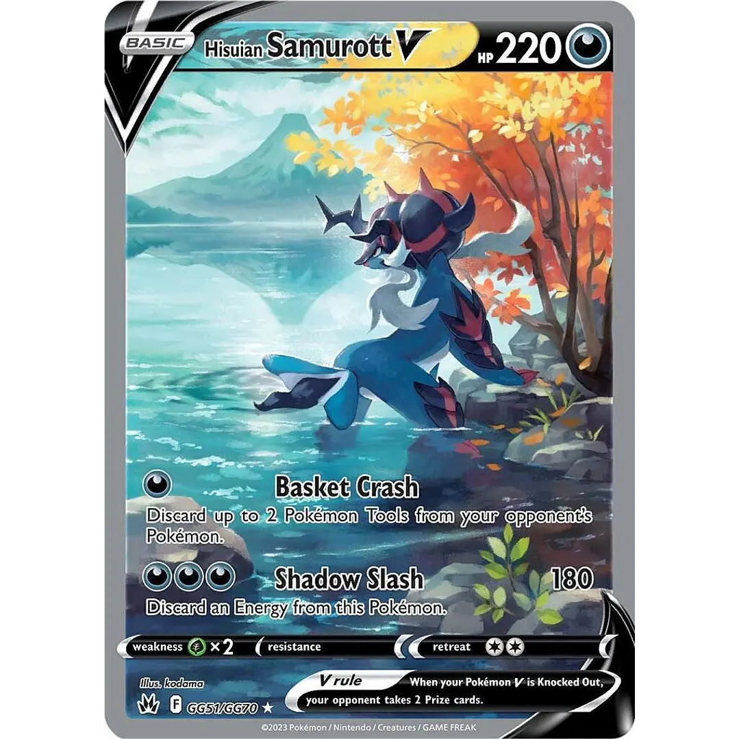 Hisuian Samurott V #GG51/GG70 Pokémon Crown Zenith 1