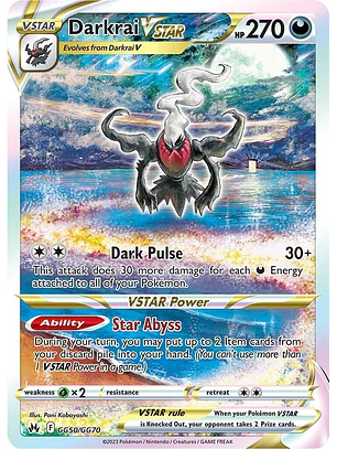 Darkrai VStar #GG50/GG70 Pokémon Crown Zenith