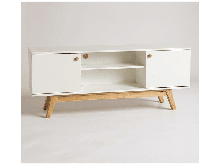 Rack TV Retro Blanco 60