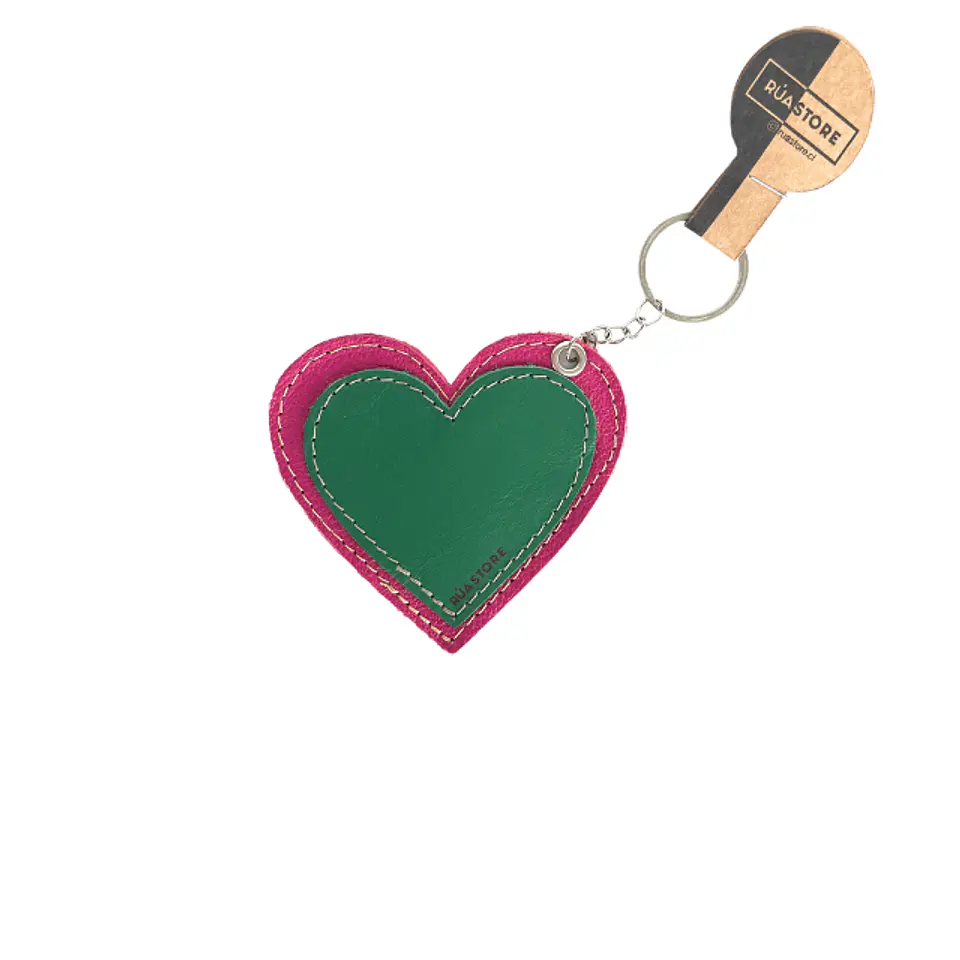 Llavero 🖤 fucsia verde 1