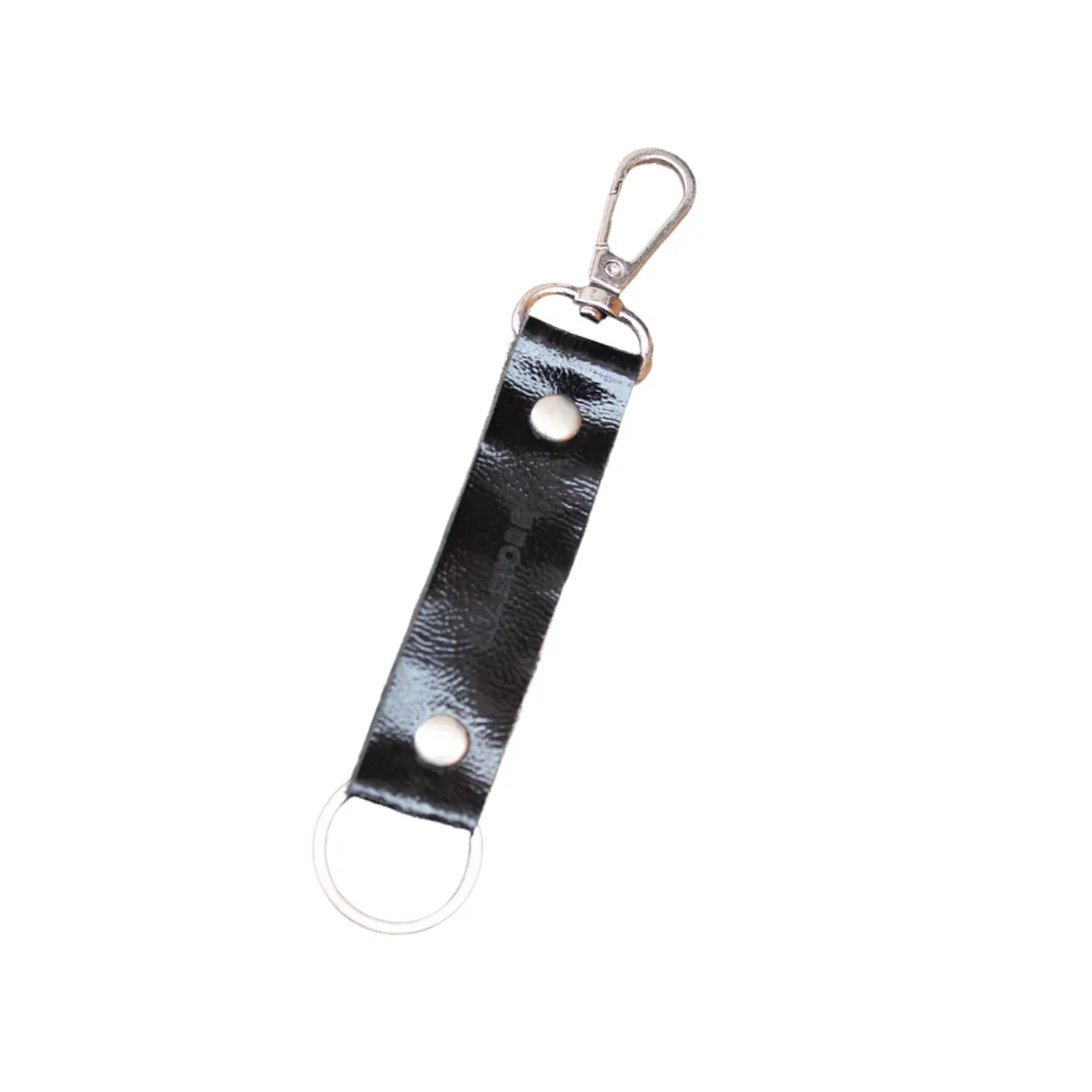 Mini llavero Negro charol 1