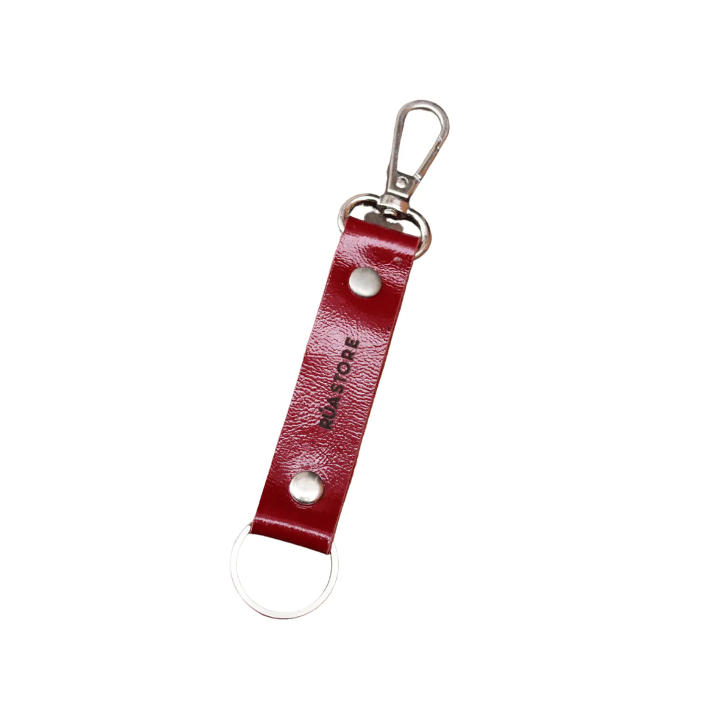 Mini llavero rojo charol 1