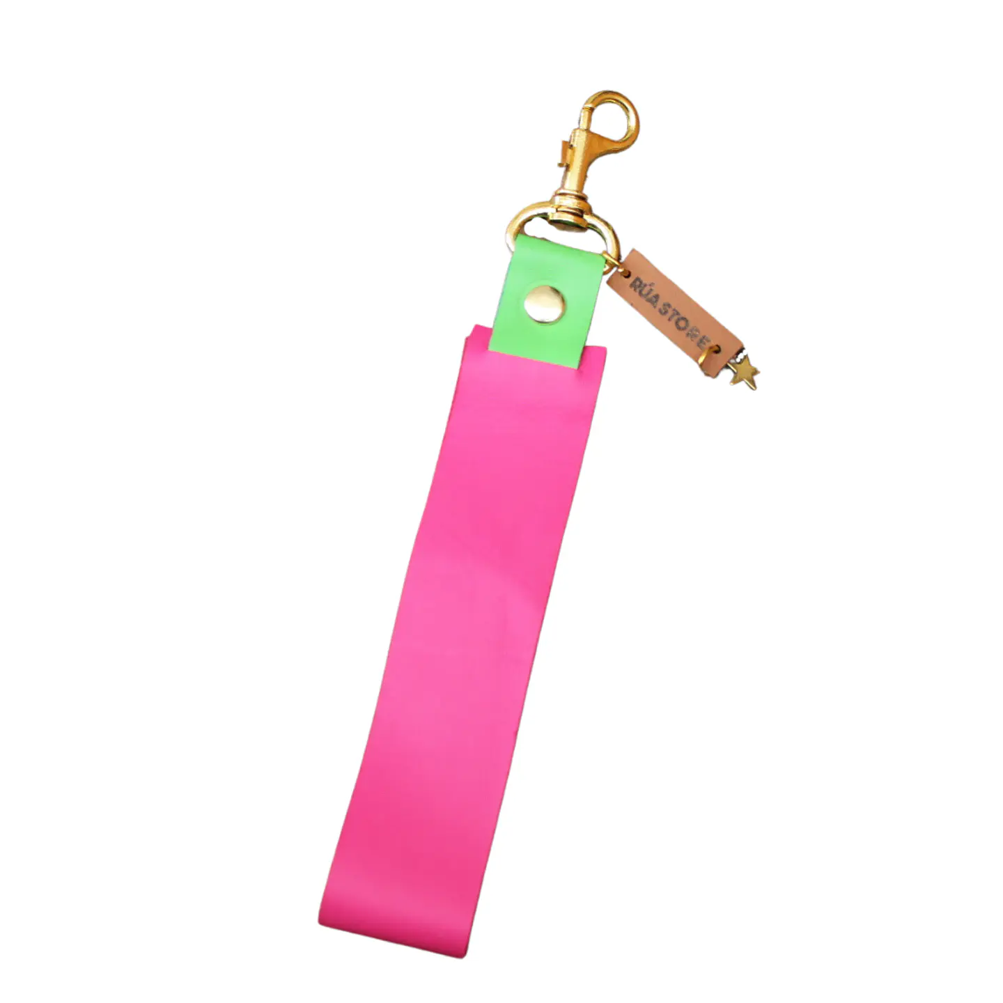 Llavero fucsia verde 1