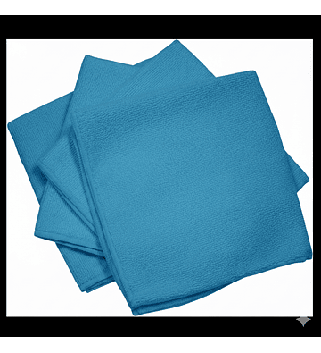 TOALLA MICROFIBRA SIN COSTURAS AZULES (4 UNID.)