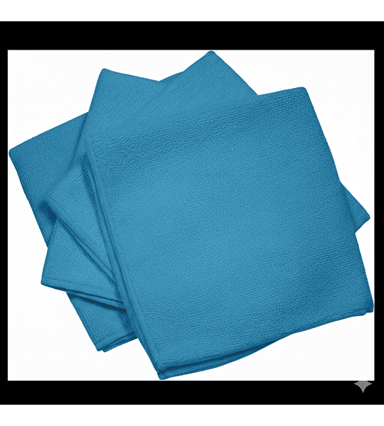 TOALLA MICROFIBRA SIN COSTURAS AZULES (4 UNID.)