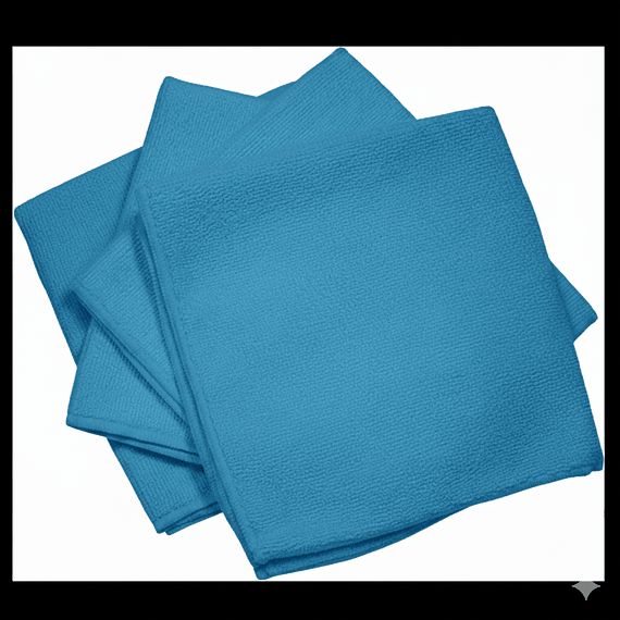 TOALLA MICROFIBRA SIN COSTURAS AZULES (4 UNID.)
