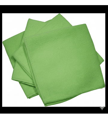 TOALLA MICROFIBRA SIN COSTURAS VERDES (12 UNID.)
