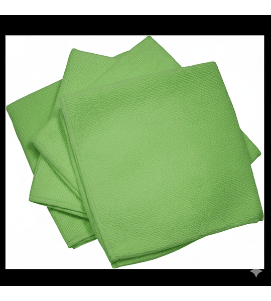 TOALLA MICROFIBRA SIN COSTURAS VERDES (12 UNID.)