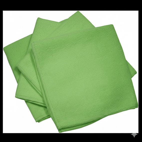 TOALLA MICROFIBRA SIN COSTURAS VERDES (12 UNID.)