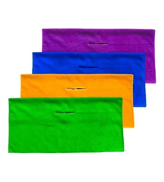 TOALLA TIPO TRAPERO MICROFIBRA 50X70 CMS, CON OJAL (PACK 12 UNID.)