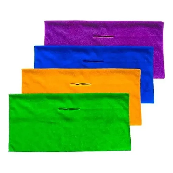 TOALLA TIPO TRAPERO MICROFIBRA 50X70 CMS, CON OJAL (PACK 12 UNID.)