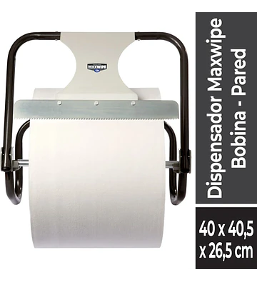  Dispensador Paños De Pared Negro Metálico 1 Un Maxwipe
