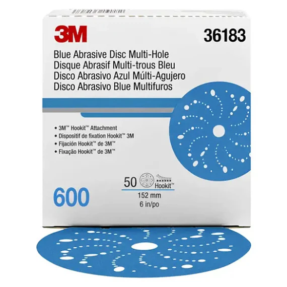 P600 DISCO 6" LIJA HOOKIT BLUE 36183 3M CAJA 50 UN