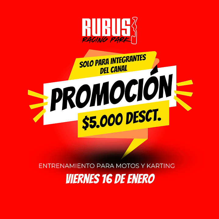 Descuento para integrantes del canal 1