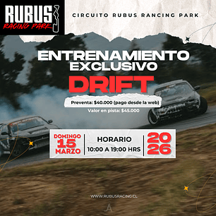 Entrenamiento DRIFT domingo 15 Marzo